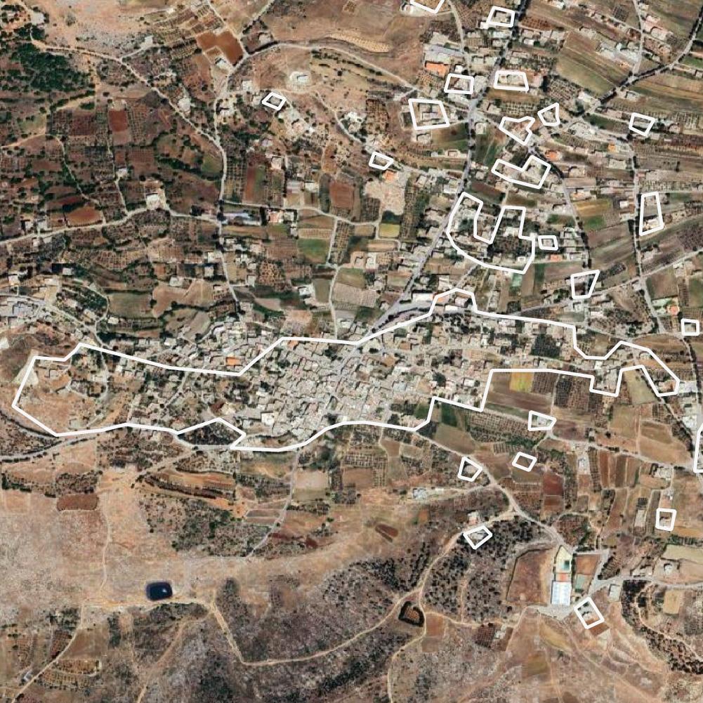 Google satellite image 2_1,  before the bombing, location: Yaroun, Bint Jbeil District, Muhafaza An-Nabatijja, Liban