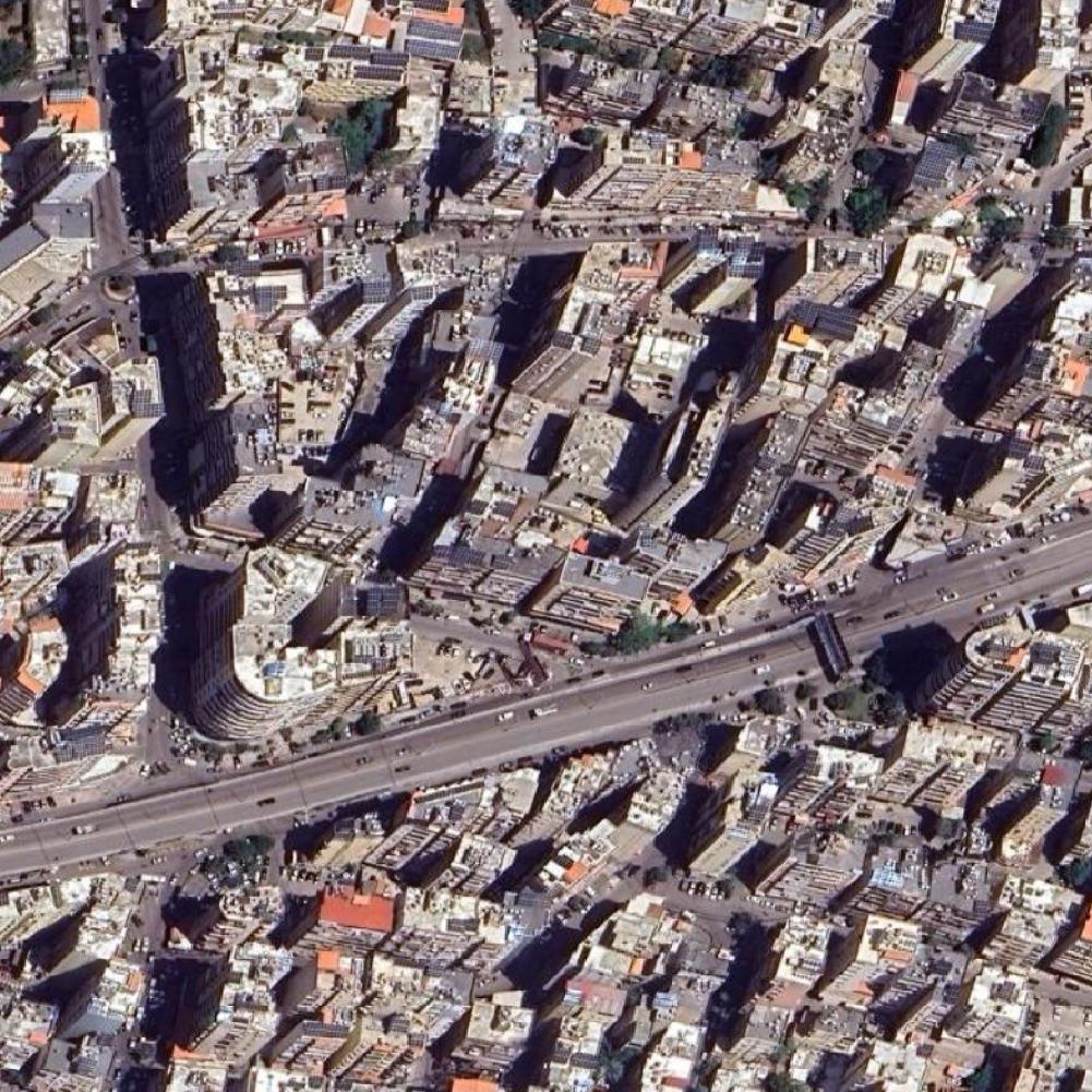 Google satellite image 5_1, before the bombing, location:  Bejrut, Haret Hreik, Baabda District, Muhafaza Dżabal Lubnan, 1001, Liban