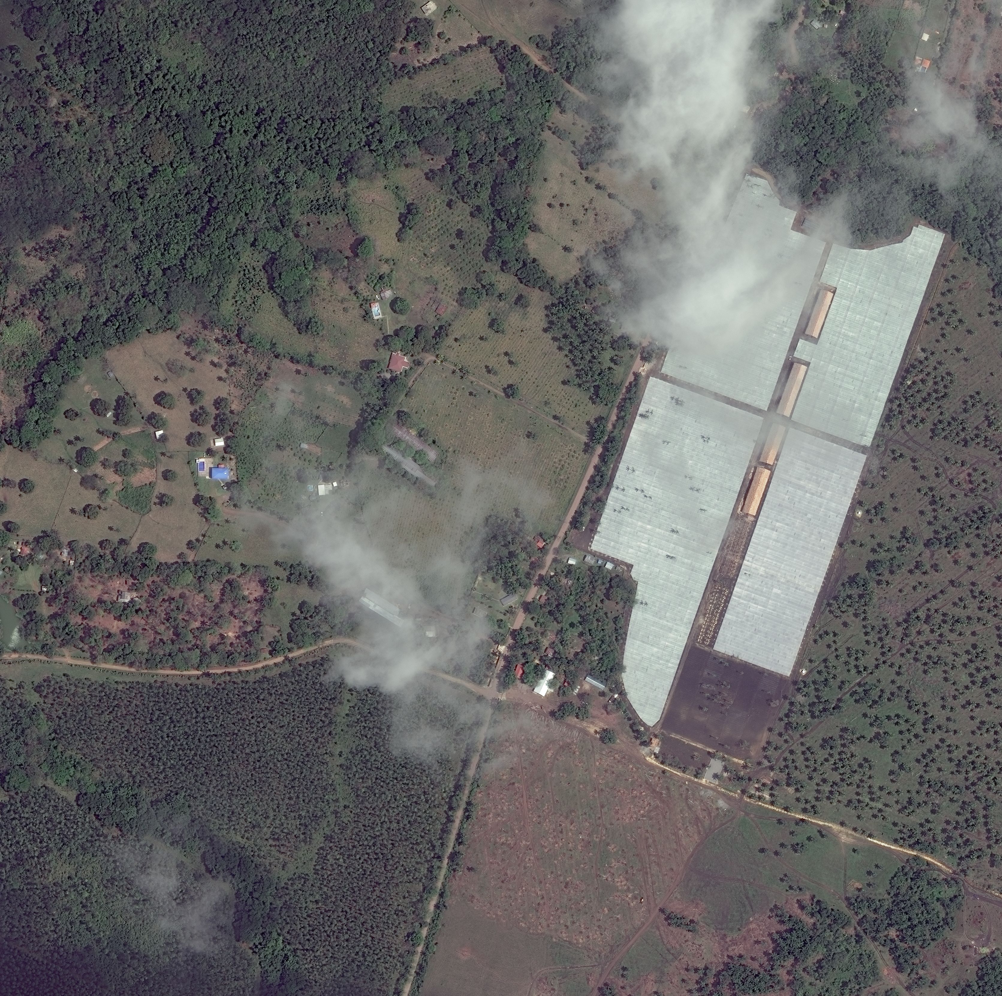 Sample cloud-covered satellite image from an Ongeo Intelligence report.