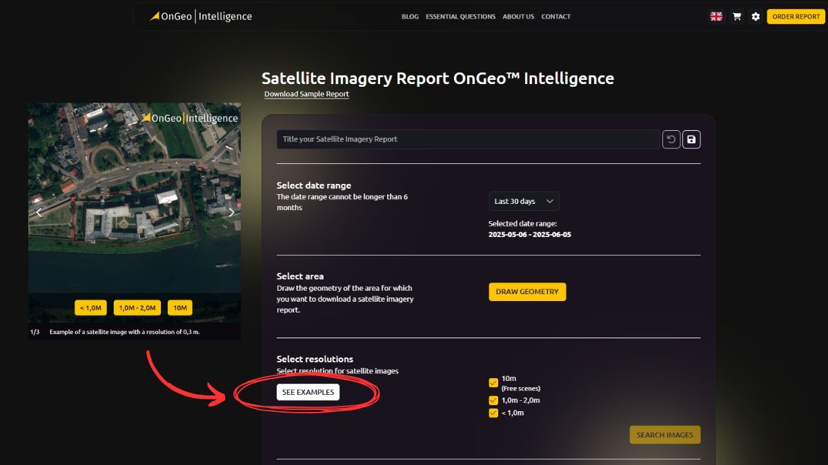 Sample photo of the OnGeo Intelligence report