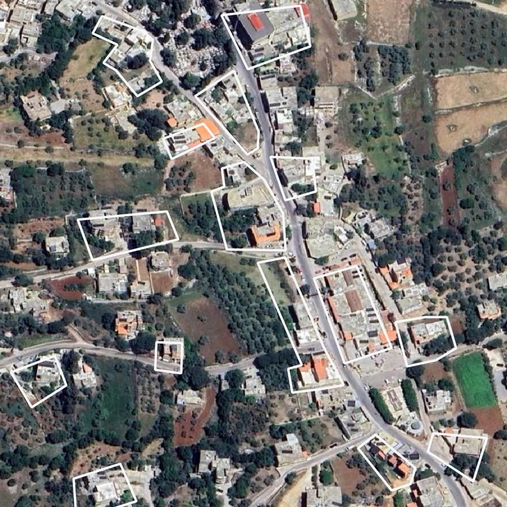 Google satellite image 7_1, before the bombing, location: Majdel Selm, Marjayoun District, Muhafaza An-Nabatijja, Liban