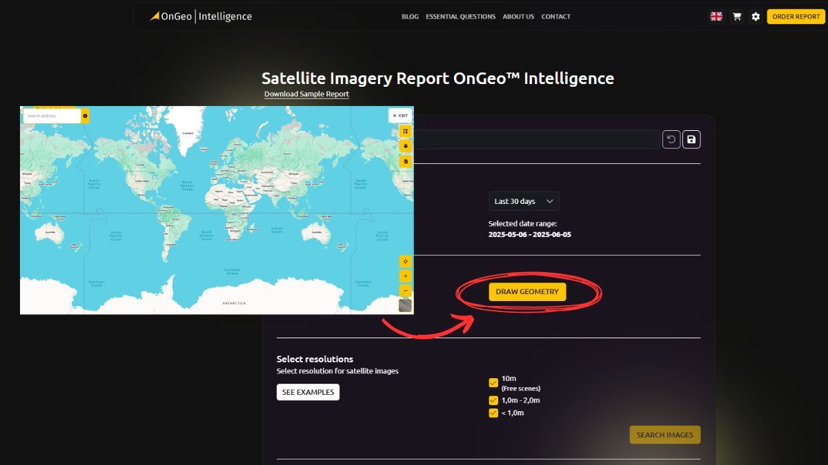 OnGeo Intelligence interactive map
