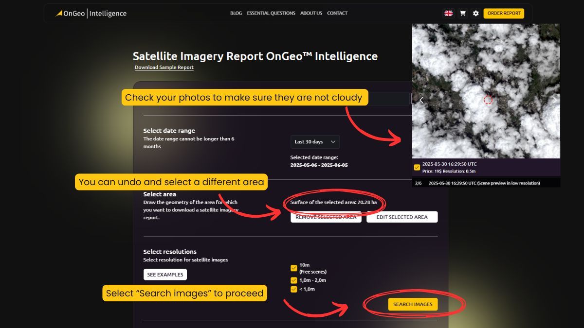 Select Search a images to proceed
