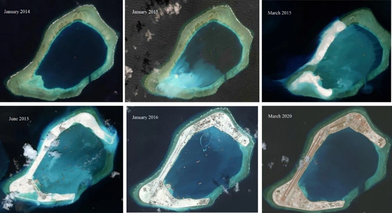 China’s extensive island-building efforts in the South China Sea