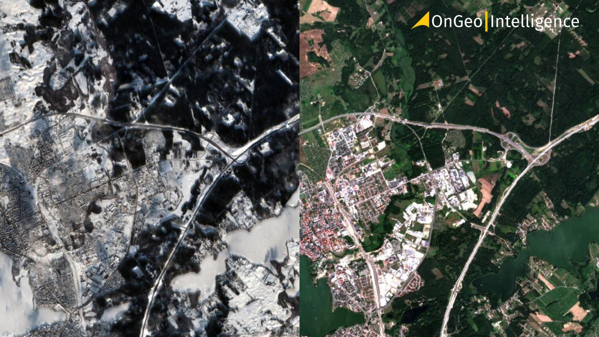 Climate change satellite image example