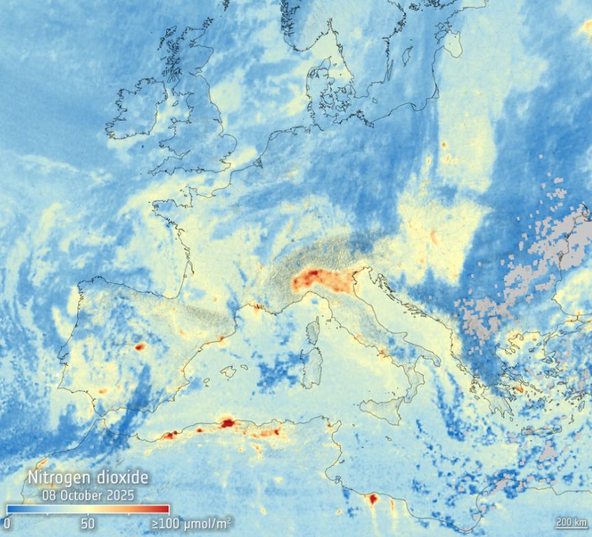 First image of nitrogen dioxide from Sentinel-4.jpg