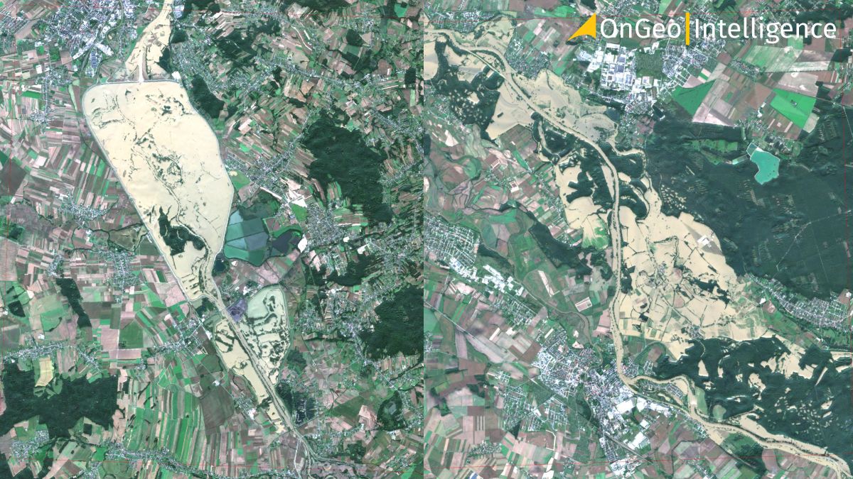 Floods in Poland Satellite images