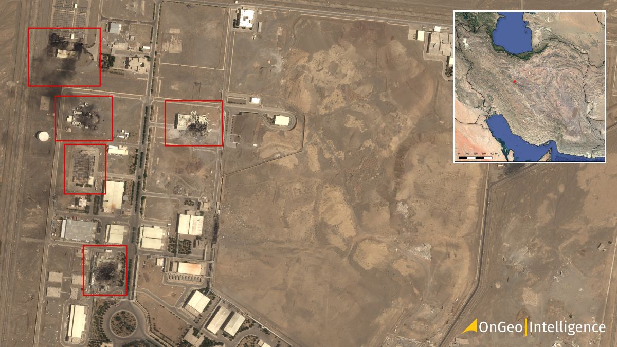 Israeli Strikes on the Natanz Nuclear Facility as Seen on Satellite Imagery