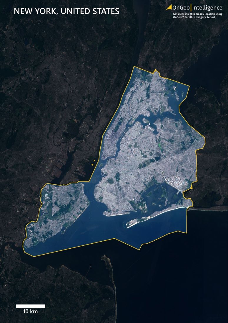 Satellite Map New York LQ