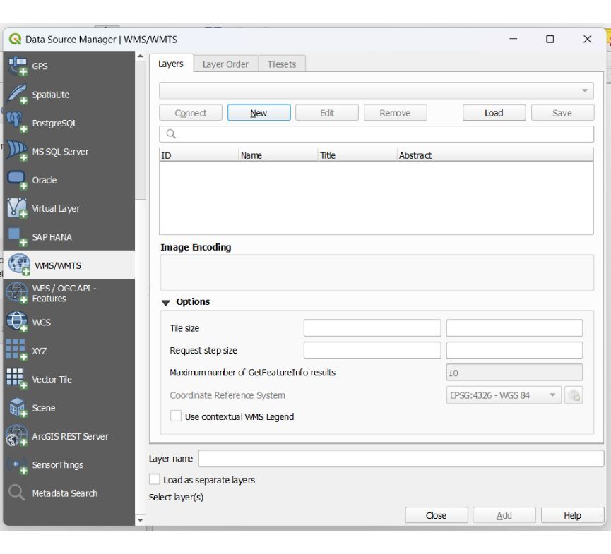 Click New to create a connection