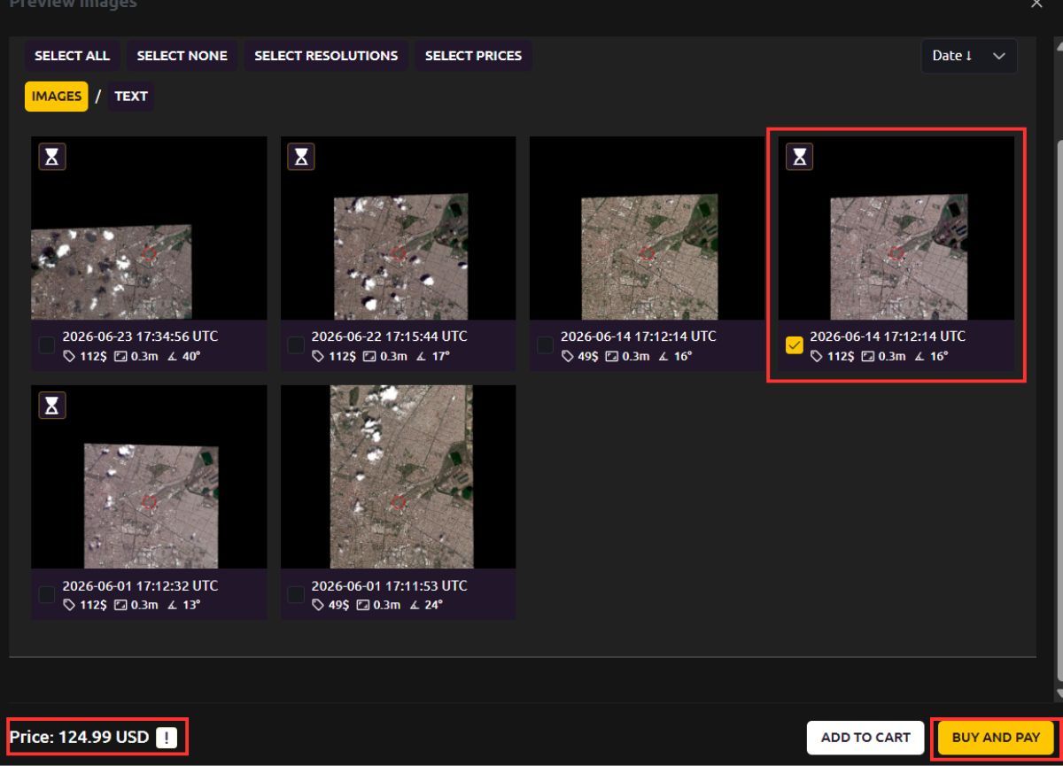 Archive Search and ADD TO CART or BUY AND PAY