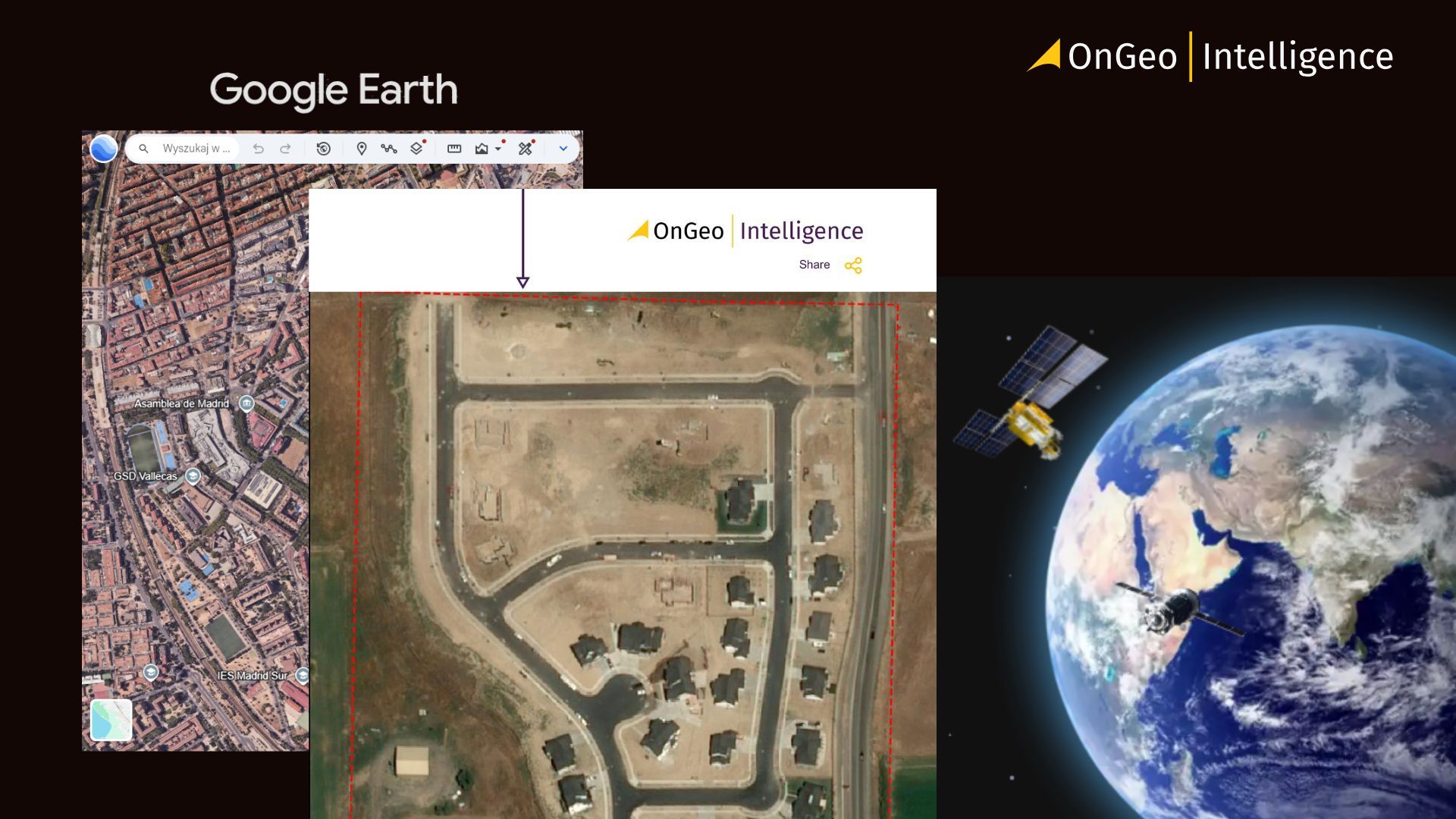 OnGeo Intelligence vs Google Earth Feature Comparison