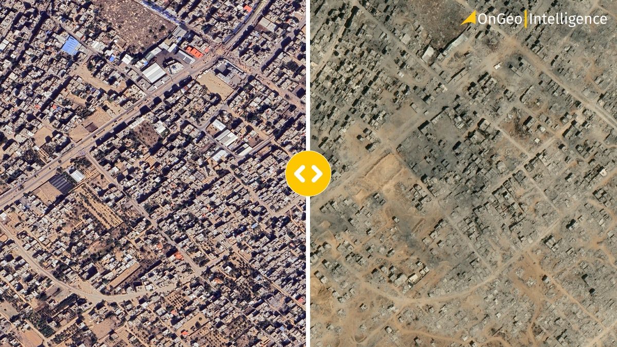 Satellite Images Reveal Devastating Before-After Views of Gaza City