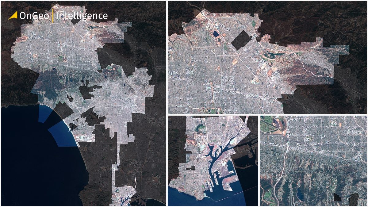 Satellite View of Los Angeles from Sentinel-2 Imagery