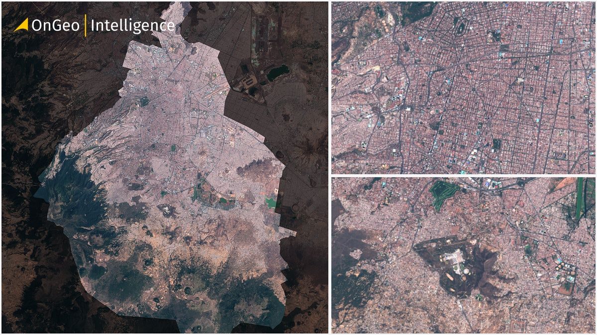 Satellite Map of Mexico City for Download (PDF)