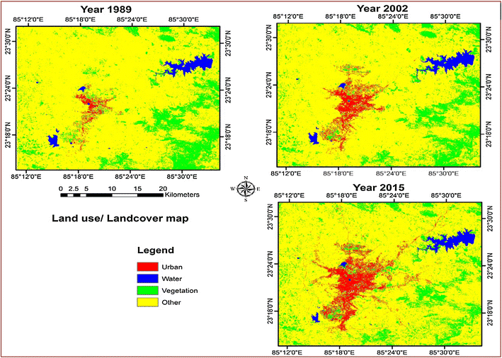 Temporal analysis of the satellite data