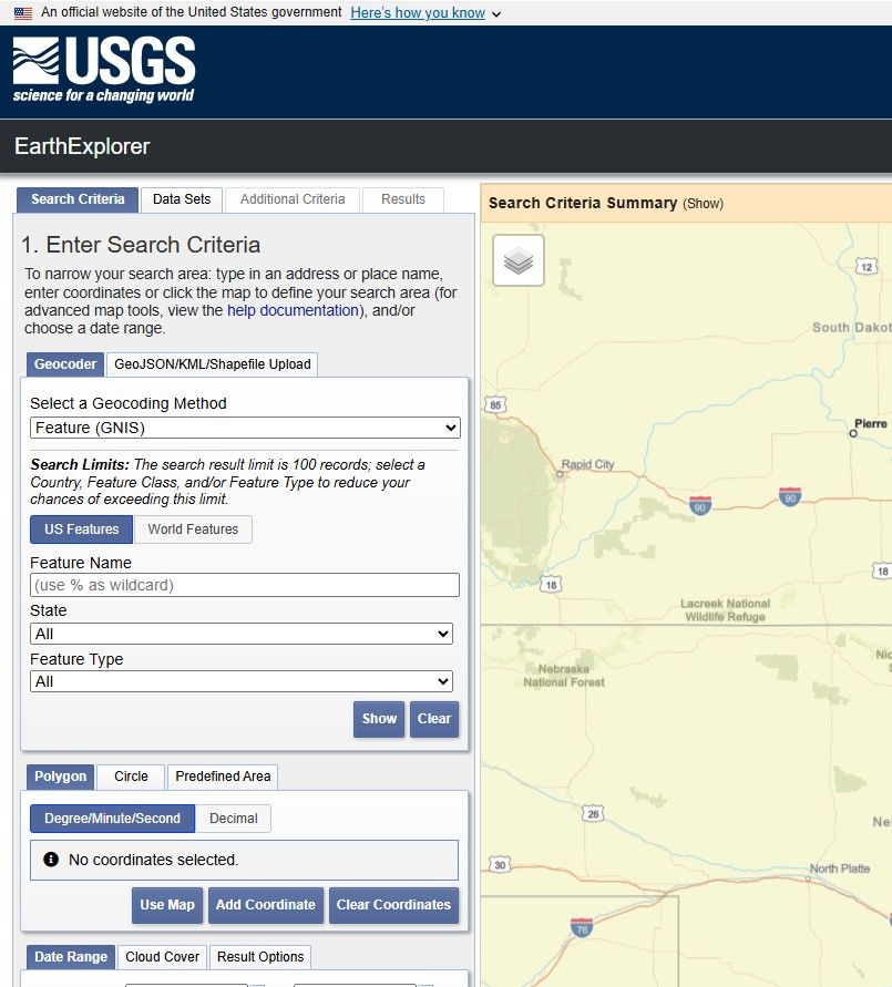 USGS Earth Explorer