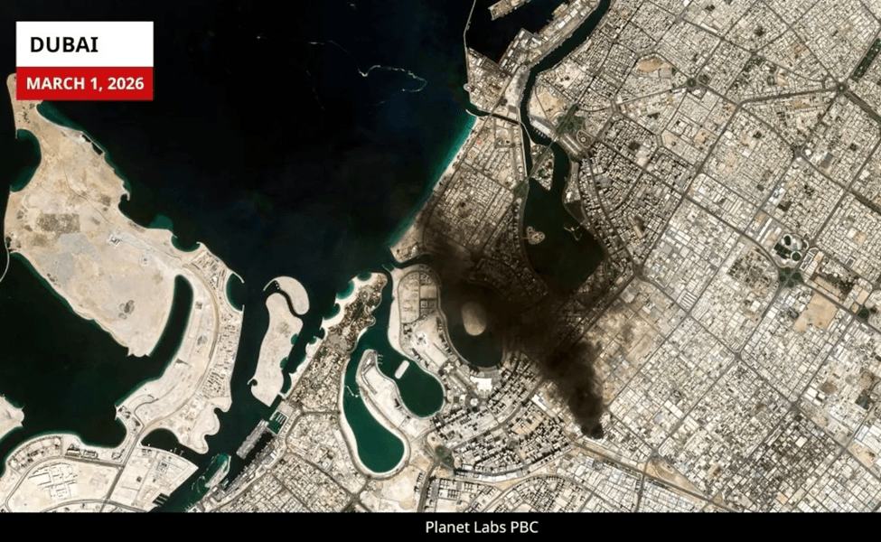 Satellite imagery of downtown Dubai - Planet Labs