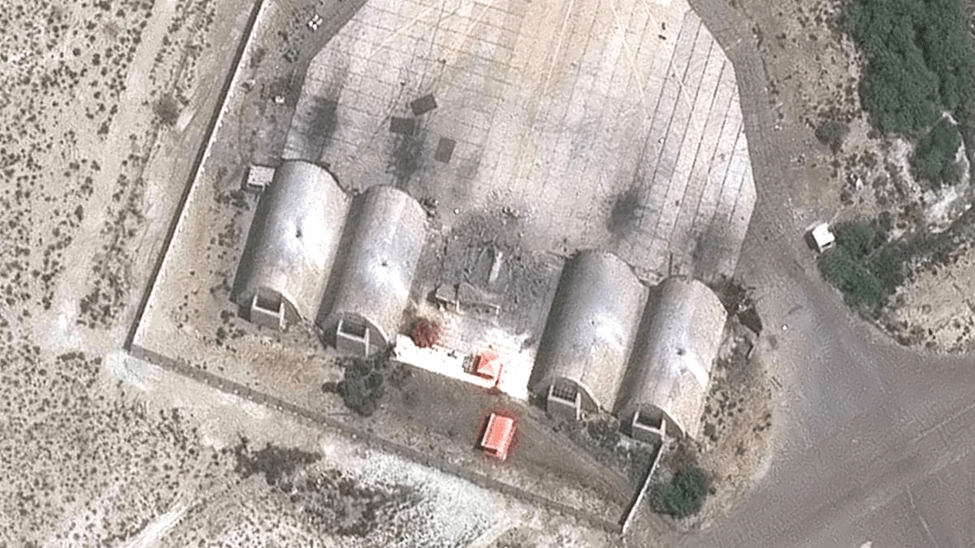 image.pngHardened aircraft shelters at Konarak airbase were struck with precision munitions. Souce: Vantor