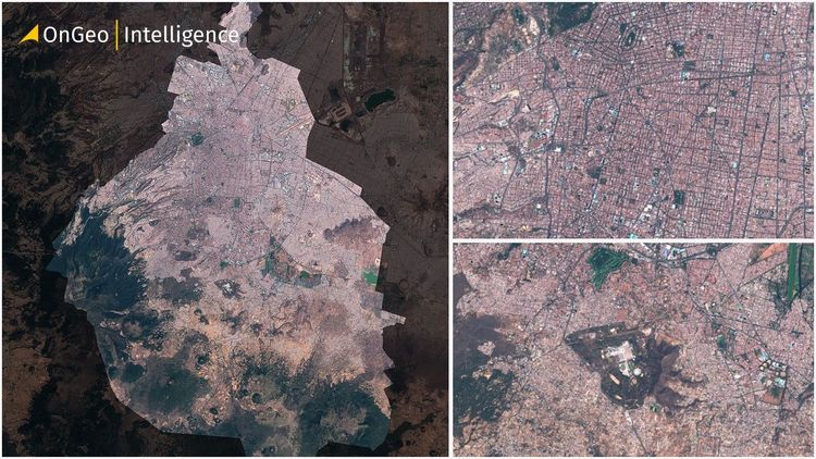 Satellite Map of Mexico City for Download (PDF)