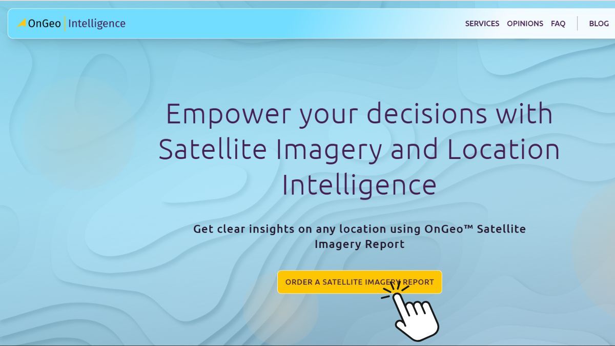 OnGeo Intelligence website home page