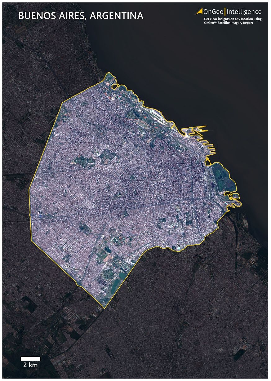 Satellite Map of Buenos Aires for Download (PDF)
