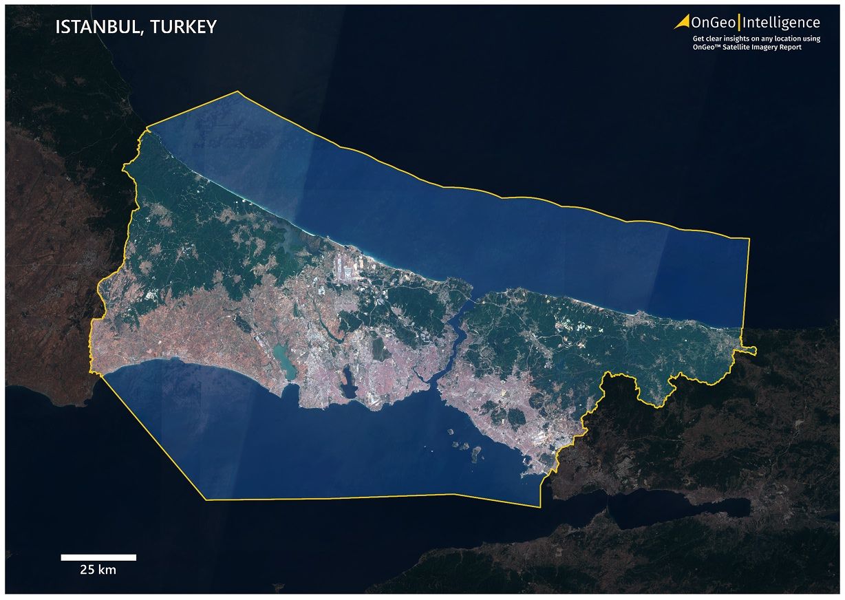 Satellite Map of Istanbul for Download (PDF)