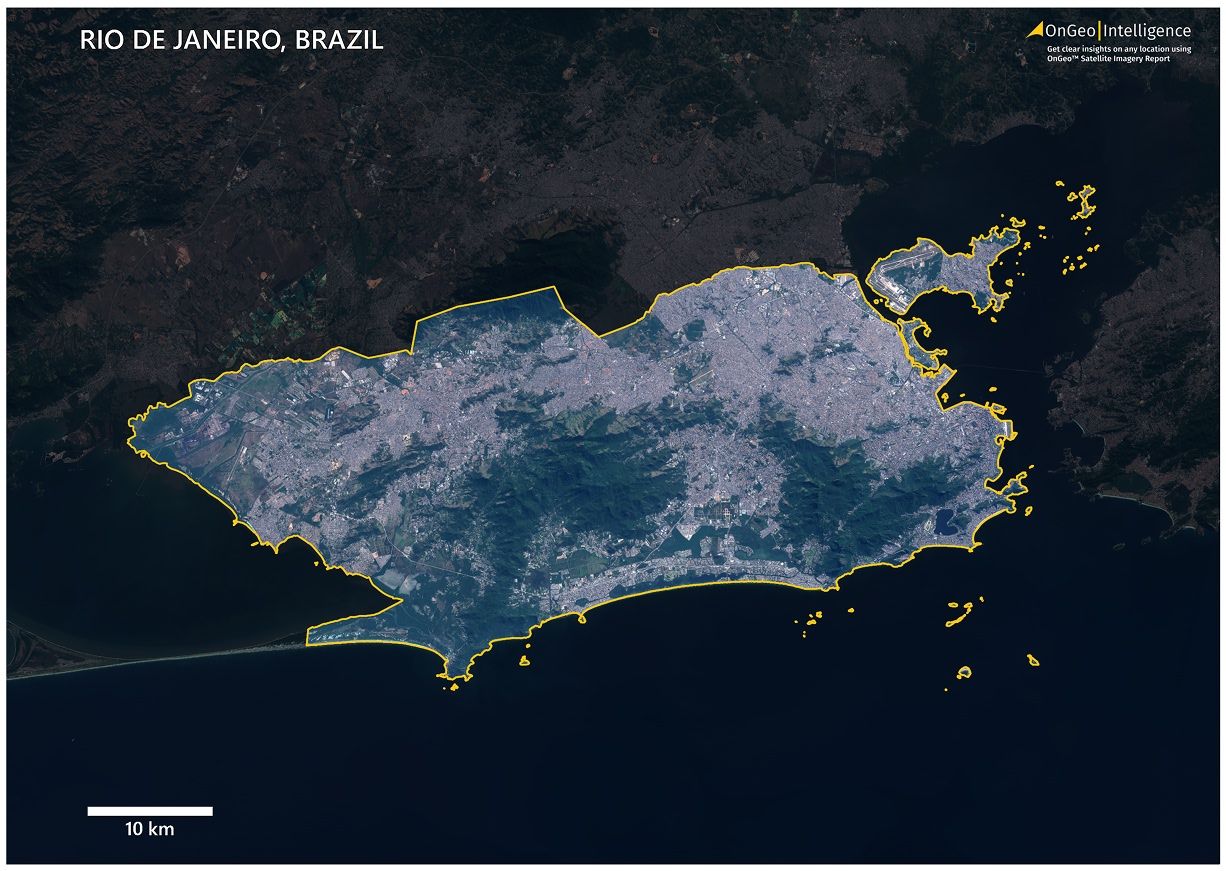 Satellite Map of Rio de Janeiro for Download (PDF)
