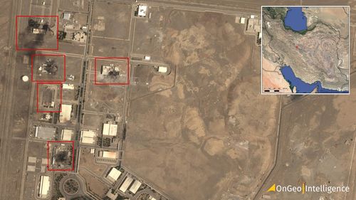 Israeli Strikes on the Natanz Nuclear Facility as Seen on Satellite Imagery