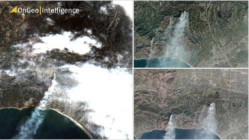 Satellite Image of LA Wildfires