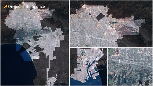 Satellite View of Los Angeles from Sentinel-2 Imagery