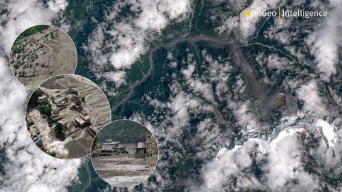 Shocking Satellite Images from Nepal Deadly Flash Flood